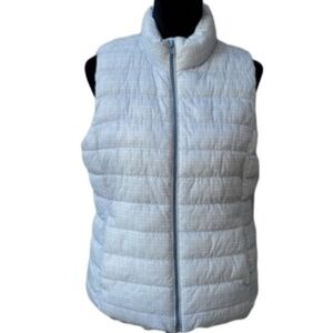 Gap Womens puffer vest size M women's white blue
